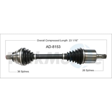 Surtrack Axle Cv Axle Shaft, Ad-8153 AD-8153